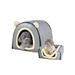 Dog Houses Pet House with Fluffy Mat House Shape Removable and Washable Cover Modern Dog Bed with Double Sliders for Large Dogs Use in Outdoor Indoor XL 24.1 x 23 x 2.4 Grey Faux Leather