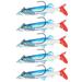 5PCS PVC Wrapping Lead Artificial Fish Lure Lifelike Soft Fishing Bait Tackle Tool Accessory