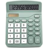 Color 12-Digit Solar Scientific Calculator Financial Office Computer Calculators Large Display Office Calculators Cute Calculator Green