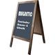 Large Sturdy Vintage Rustic Wood Magnetic Double-Side Sidewalk A-Frame Sandwich Chalkboard Sign Board 20 X40 Standing Easy Erase Writing Surface For Shops Pubs - Natural Wood Finish