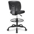 Drevy Office Drafting Chair Armless Tall Office Desk Chair Adjustable Height and Footring -Back Ergonomic Standing Desk Chair Mesh Rolling Tall Chair for Art Room Office or Home(Black)