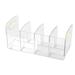 Book Organizer Desktop Book Rack File Holder Acrylic Tabletop Organizer for Study Office Transparent 4 Compartment (36x14x15cm/14.2x5.5x5.9in)