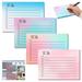 Bekayaa 4 Pack Lined Sticky Notes JIANTA to Do List Sticky Notes 4 x 2.8 Inch Self-Stick Notes Colourful Memo Sticky Notes for Office Home School Meeting