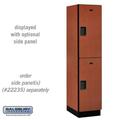 Salsbury Industries 18 in. Wide Double Tier Designer Wood Locker Cherry - 1 x 6 ft. x 21 in.