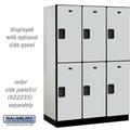 Salsbury Industries 18 in. Wide Double Tier Designer Wood Locker Gray - 3 x 6 ft. x 21 in.