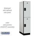 Salsbury Industries 18 in. Wide Double Tier Designer Wood Locker Gray - 1 x 6 ft.x 24 in.