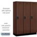 Salsbury Industries 18 in. Wide Single Tier Designer Wood Locker Mahogany - 3 x 6 ft. x 18 in.