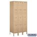 Salsbury 12 in. x 6 ft. x 18 in. 3 Wide Four Tier Standard Metal Locker - Tan - Assembled