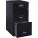 LLBIULife 3 Drawer Metal File Cabinet with Pencil Drawer Black