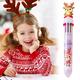 Cartoon Christmas 10 Color Ballpoint Pen Christmas Student Stationery Gift Cute Press Color Pen Ten Color Pen 1Ml Hub Pens Pens Lot Pen for Carts Recycled Pens Most Expensive Pen in The World Thin Pen
