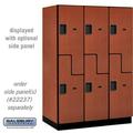 Salsbury Industries 18 in. Wide Double Tier S Style Designer Wood Locker Cherry - 3 x 6 ft. x 24 in.