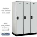 Salsbury Industries 18 in. Wide Single Tier Designer Wood Locker Gray - 3 x 6 ft. x 24 in.