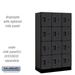 Salsbury 12 in. x 5 ft. x 18 in. 3 Wide Four Tier Designer Wood Locker - Black