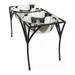 Arbor Double Bowl Elevated Diner - 12 Tall - Raised Dog Feeder - Black