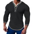 YUHAOTIN Mens Fitted T Shirts Slim Fit Male Autumn and Winter Plaid Design Collarless Long Sleeve Solid Color Bottoming T Shirt T Shirts for Men Graphic Mens Graphic T-Shirts Funny Dog