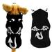 Black Polyester Devil Printing Cool Costume Pet Halloween Luminous Coat Clothing Clothes for Dogs Cats