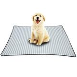 Double Side Plush Soft Comfortable Warm Double Side Pet Blanket Sleeping Bed Mat Pad Cushion Supplies for Cats Small DogsGray Stripe L