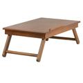 Winsome Wood Anderson Tilt Top Lap Desk Tray with Drawer Teak Finish