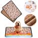 CUSSE Summer Dog Cooling Pad Large Cooling Pad Pet Bed Dog Cat Dog Mat Breathable Pet Cooling Pad Dog Cat Footprints Ice Silk Mat Cooling Blanket Mat Khaki 18.89 x25.19