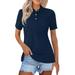 Susanny Womenâ€™s Short Sleeve Polo Shirt Performance Golf Polo Shirt Active Top Tee Shirt Navy S