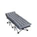 Folding Camping Cot Sleeping Cots with Carry Bag Heavy Duty Double Layer Portable Camp Cots with Steel Tube Frame Light Gray