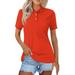 Susanny Womenâ€™s Short Sleeve Polo Shirt Performance Golf Polo Shirt Active Top Tee Shirt Saffron 2XL