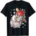 Cool Snowman Baseball Player Baseball Bat Christmas T-Shirt