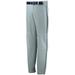 Russell 233L2B.B9N.XL Youth Open Bottom Piped Baseball Pant Baseball Gray & Navy - Extra Large