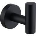 Bathroom Towel Hook Matte Black Angled Simple Stainless Steel Shower Towel Rack Kitchen Towel Hook Wall Round Bathrobe Hook