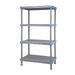 Quantum Storage Systems QP186050SS-4 Millenia Shelving Unit 60 W x 18 D x 50 H 2000 lbs Capacity Polypropylene/ABS Gray NSF