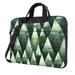 ZICANCN Laptop Case 15.6 inch Green Triangles Spruce Snowflakes Work Shoulder Messenger Business Bag for Women and Men