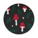 Adobk Mouse Pad Anti Slip Rubber Round Mousepads Desktop Notebook Mouse Mat With Stitched Edge For Working And Gaming (Amanita Mushroom)