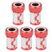 5-Pack Red Aluminum Alloy Magnetic Screwdriver Rings Anti-Slip Magnetic Bit Holder Accessories Enhances Screw Grip Bit Stability Strong Magnetic Attachment Universal Fit for Screwdriver Bits