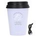 USB Humidifier 300ml Coffee Cup Low Noise Auto Off Compact Lightweight Space Saving Mini Humidifier for Car Home OfficePurple