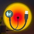 Led USB Sunset Lamp Projector Home Decor Night Light Portable Mood Light For Bedroom Living Room Wall Photography Neon Lights