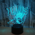 Tennis Home Decoration Creative 3D Illusion Lamp LED Night Light 3D Acrylic Discoloration Colorful Gradient Atmosphere Lamp Novelty Lighting ï¼ˆStyle Qï¼‰