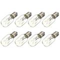 8 PCS Refrigerator Light Bulb E12 Freezer Replacement Microwave Bulbs Fridge for Base