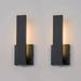 C Cattleya 2-Pack Matte Black Aluminum LED Outdoor Wall Sconce 15 W4.75 xH12 7 to 12 Inches