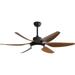 Flush Mount Wood Ceiling Fan with LED Light and Remote for Farmhouse Bedroom 54 Inch Reversible DC Motor Dimmable 3 Down Rods Included Grey Wood