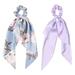 Bow Ponytails Hair Holders Hair Bands Elastic Hair Ties Cute Hair Scarf Ribbon for Girls and Women 2pcs