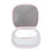 LED Makeup Mirror 3X Magnification Double Sides Foldable Handheld White Lighting Mirror Pink