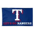 WinCraft Texas Rangers 3' x 5' Single-Sided Deluxe Team Slogan Flag