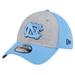 Men's New Era Heather Gray/Carolina Blue North Carolina Tar Heels Two-Tone 39THIRTY Flex Hat