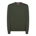 Sun68 , Men Military Green Solid Sweater ,Green male, Sizes: M, 3XL