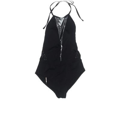 Ted Baker London One Piece Swimsuit: Black Print Swimwear - Women's Size 10