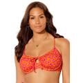 Plus Size Women's Adjustable Push Up Underwire Bikini Top by Swimsuits For All in Fruit Punch Papaya (Size 20)