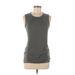 Athleta Active Tank Top: Gray Solid Activewear - Women's Size Medium