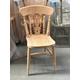Farmhouse Fiddle Back Chair, Raw Wood, Farmhouse Chair, Dining Chair, Kitchen Chair