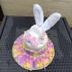 Last Few Remaining DIY Make Your Own Cute Bunny diving in Cake Easter Bonnet Craft Kit - Make Your Own Easter Hat for Parade