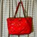 Coach Bags | Coach Patent Leather Woven Chevron Shoulder Bag | Color: Red | Size: Os
